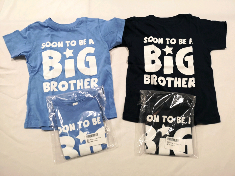 4 New Kid's T-shirts sz 3T Soon To Be A BIG Brother