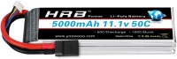 New HRB 5000mAh 11.1v 50c Li-Poly Battery with TR Plug Compatible with RC Helicopter Airplane Car Boat Truck