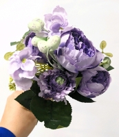 16 New Bundles Silk Peony / Hydrangea Flower Bundles 12" Long Each