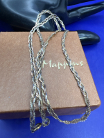 925 Sterling Silver Twotone Braided Chain