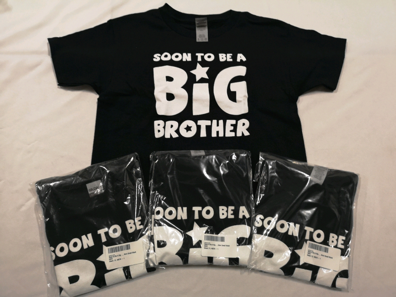 4 New Kid's Sz 4T T-shirts Soon to Be A Big Brother