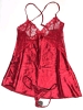 New LG AvidLove 2-Piece V-Neck Satin Mini Teddy Lingerie Set - 2