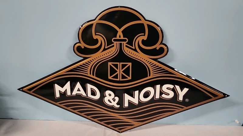 New Mad and Noisy Brewing Metal Sign - 23" Wide