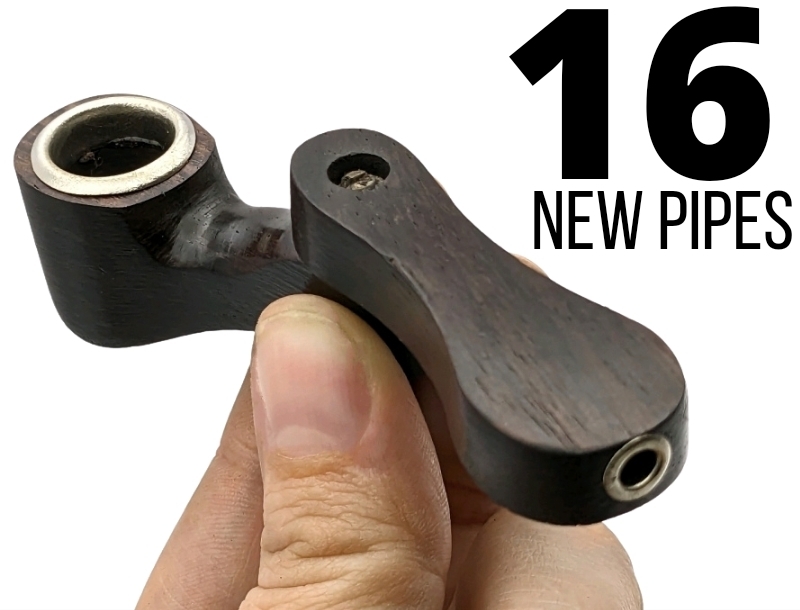 16 (Sixteen) New Wooden Folding Smoking Pipes