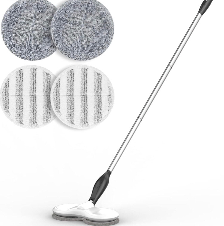 New KOJEO Electric Mop With Six PCS Replacement Mop Pads
