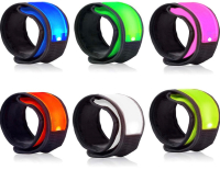 New 6 LOBKIN Safety Bracelets, LED Slap Armband