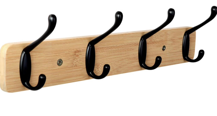 JSVER Wall Mounted Coat Rack Wooden Entryway Coat Rack