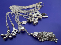 Twelve Vintage aNecklaces on Ring Holder