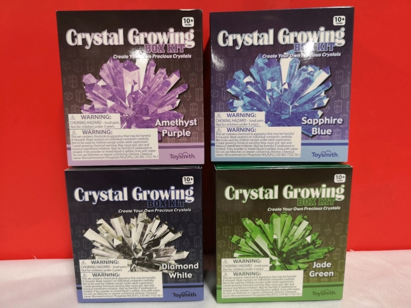 4 New Toysmith Crystal Growing Kits - for 10 years+