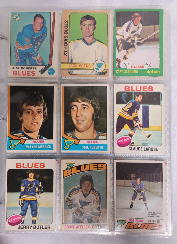 1969 - 2021 St . Louis Blues NHL Hockey Trading Card Singles , 210 Cards No Doubles