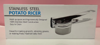 Stainless steel potato ricer