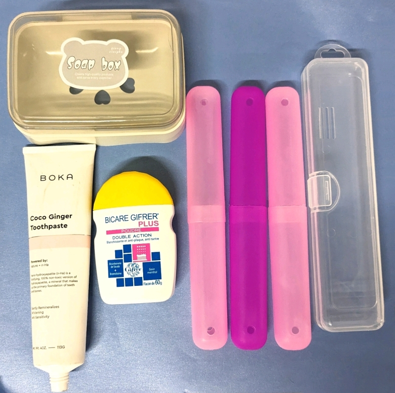 New Bathroom Supplies: Soap Box, Toothbrush Cases, Toothpaste & Tooth Powder