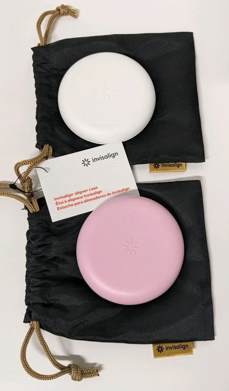 2 New INVISALIGN Aligner Cases w Pouches