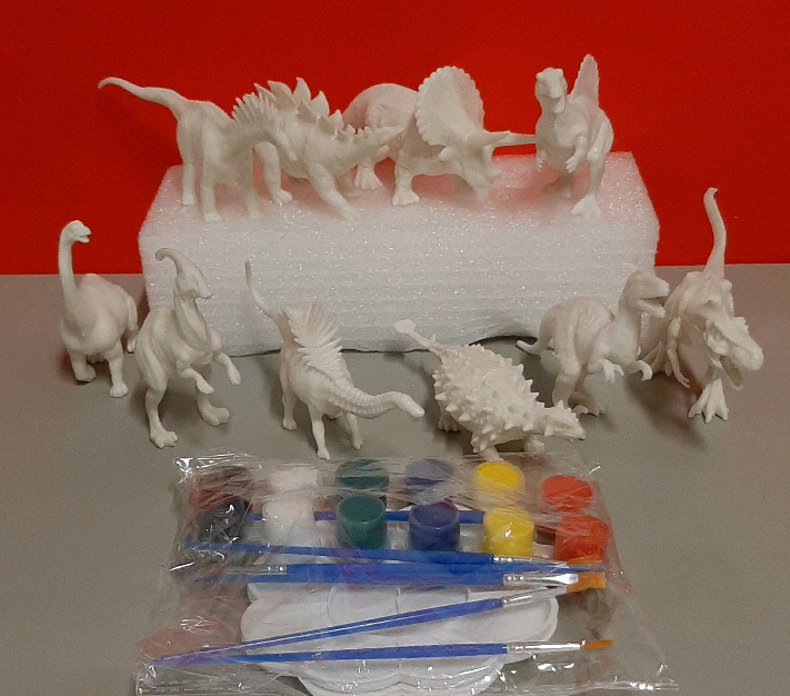 New Baodlon Paint a Dinosaur Kit 10 Dinosaurs and Paint Kit