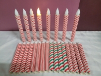 New - 24 Battery Operated Realistic Flickering Candles , measures 8.5" Tall Each