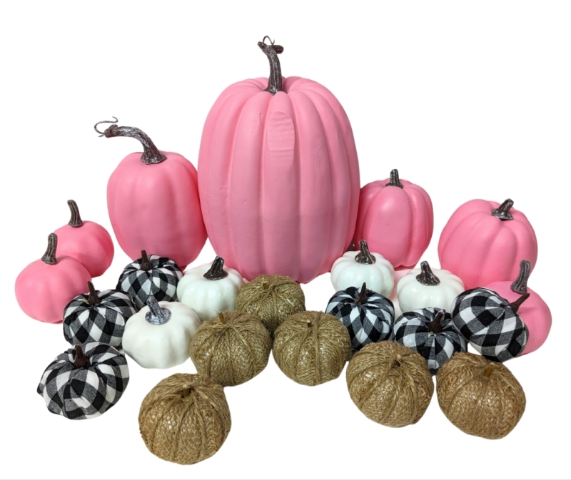 23 New Artificial Decorative Pumpkins
