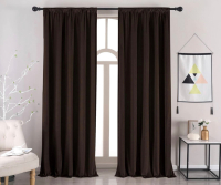 New Nanbowang Brown Velvet Blackout Curtains