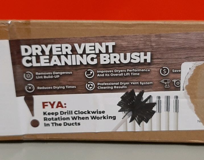 New Dryer Vent Cleaning Brush.