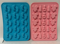 NEW Webake baby feet , bottle , pacifier , and Onzie molds or ice cube trays