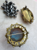 Antique Micro Bead purse Rhinestone Brooches - 5