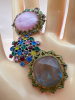 Antique Micro Bead purse Rhinestone Brooches - 6