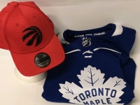 New Raptors Fitted Hat + Toronto Maple Leafs Jersey NHL