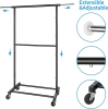 New Simple Trending Double Hanging Rod Adjustable Garment Rack - 2