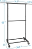New Simple Trending Double Hanging Rod Adjustable Garment Rack - 3