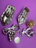 Vintage Rhinestone Brooches Shoe Clips - 2