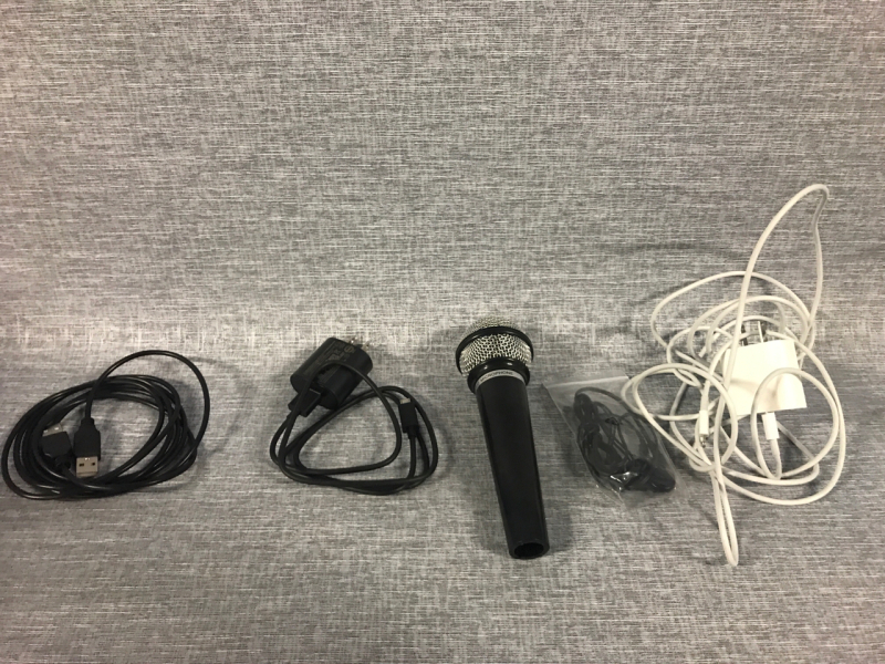 Various Cords and Microphone