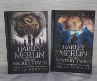 New 2 Hardcover Novels, Harley Merlin & The Secret Coven & Harley Merlin & The Mystery Twins.