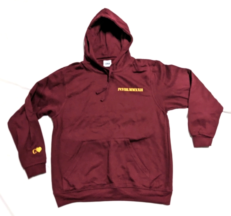 New Embroidered IV VII MM XXII (April 7, 2022) Hoodie Size: Large