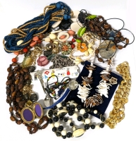 Assortment of Vintage Unsorted Jewelry + Souvenir Spoon