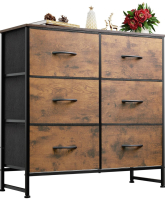 New Large Fabric 6 Drawer Storage Cabinet
