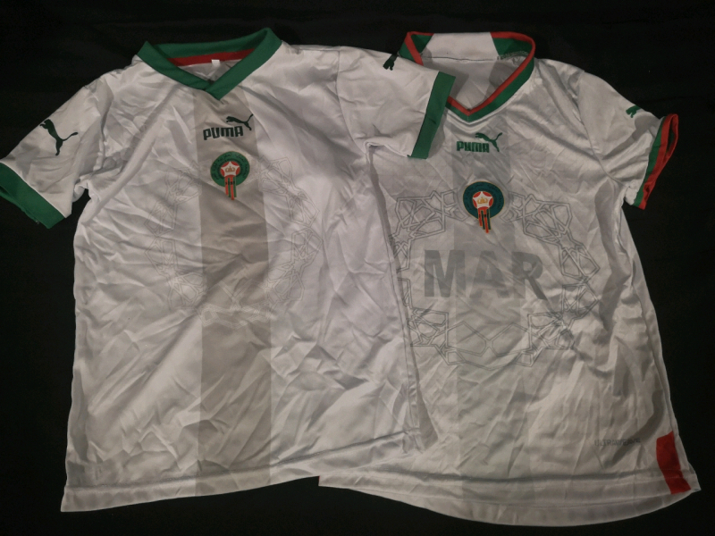 2 Youth Morocco Football Shirts sz 14