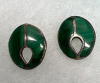 Southwest Native Sterling Malachite Earrings Necklace - 3