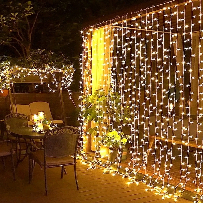 New Exsuss Curtain String Lights - 8 Different Light Effects with Remote