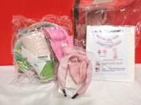 New Girl One Year Old Devorations + Farm Animal Theme Cups, Plates, Forks, Knives Napkins and Tablecloth for 16 ppl