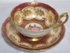 Vintage Paragon Rose Red & Gold Double Warrant Cup & Saucer , Both Ring True