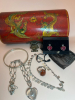 Sterling & 925 inside Asian Dragon pillow Box