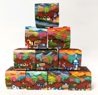 10 New Gorgeous and Brightly Coloured Small Handpainted Wooden Chests / Ring Boxes