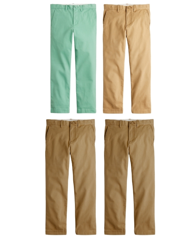 4 New Pairs CREWCUTS Boys' Sizes 12, 14 & 16 Stretch Chino Pants