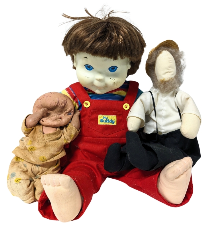 Trio of Horrifying (and Potentially Cursed) Vintage Dolls incl Viceroy & My Buddy