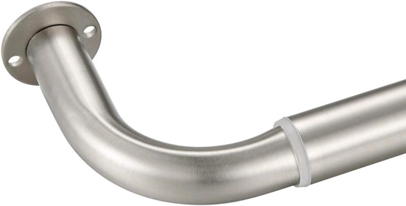 New Mayrhyme Room Darkening Curtain Rod Inches, Wrap Around Design, 0.8" Diameter (Satin Nickel) 28" - 48"