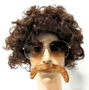 Fantastic DISGUISE KIT with Wig, Wig Cap, Aviator Sunglasses, Necklaces and Fake Moustache - 3