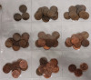 1937 - 2012 Canadian One Cent Penny Lot . 77 Pennies , Consecutive Years