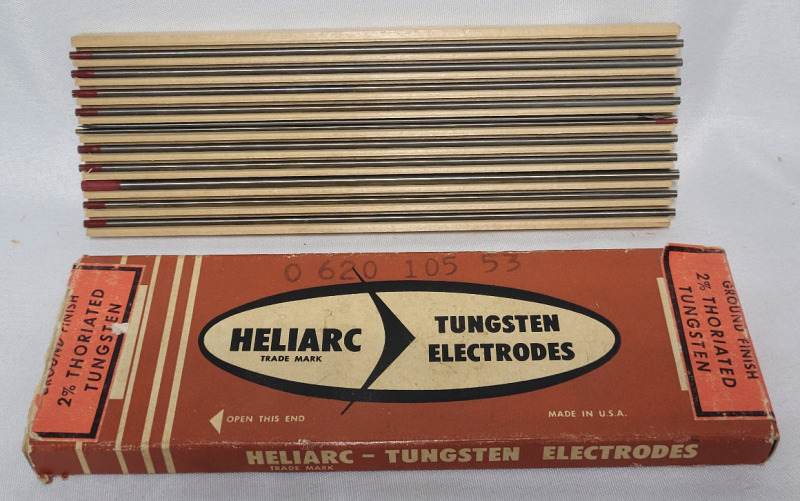 Heliarc Tungsten Electrodes . Ground Finish 2% Thoriated Tundsten