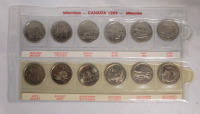 1999 Canadian Millennium Quarter Coin Set