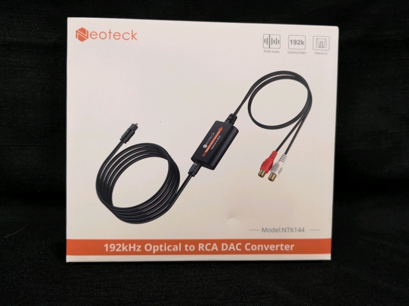 New Neoteck 192 kHz Optical to RCA DAC Converter