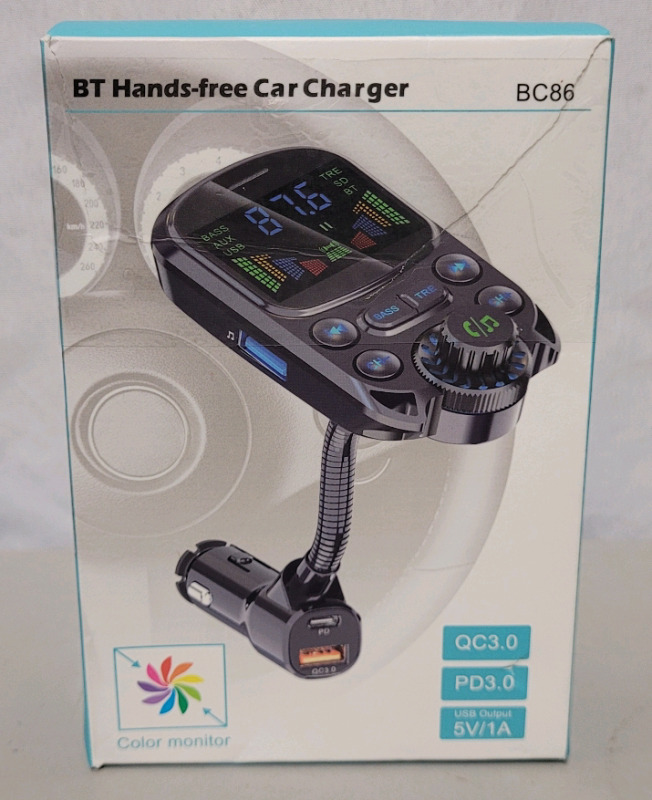 New - BT Wireless Bluetooth Hands Free Car Charger / MP3 Player / FM Transmitter